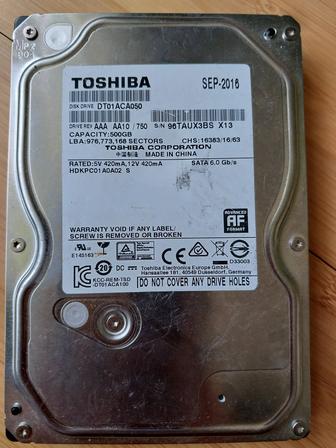 Жесткий диск Toshiba 500 гб DT01ACA050