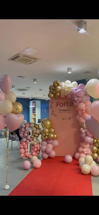 Оформление шарами к 8 марта!