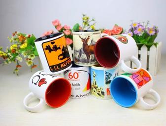 Печать на кружках на заказ с фото и надписями