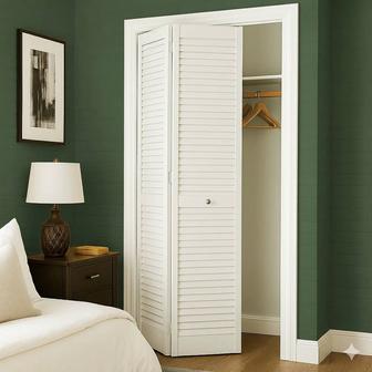 Раздвижная пластиковая дверь жалюзийная книжка 800 х 2030мм ширма купе