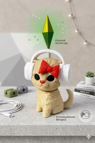 Фигурка котик Симс с движущейся головой 16х6 см