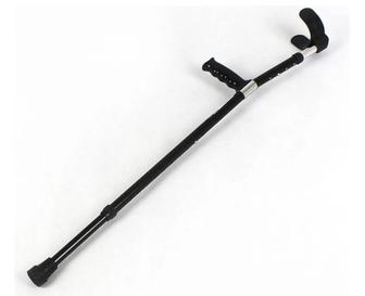 Костыли универсальные локтевые металлические черного цвета с УПС