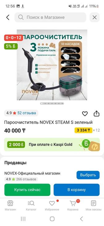 Пароочиститель NOVEX