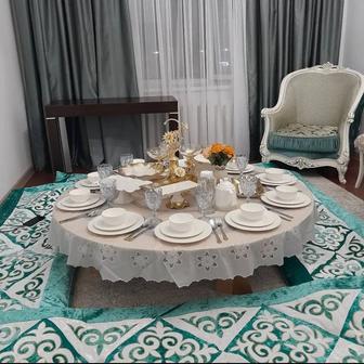 Аренда қазақша стол, көрпеше, хит ыдыс