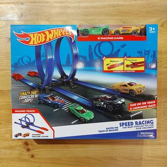 Трек Hot wheels. Две мертвые петли. Хот вилс. Трасса. Две машинки