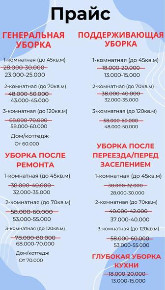 Уборка квартир, домов, офисов, различных помещений.