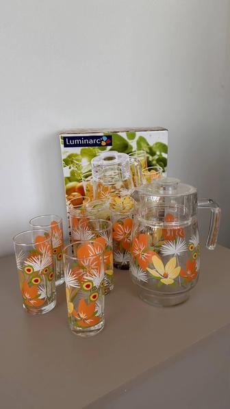 Набор для напитков Luminarc POP FLOWERS ORANGE 7 предметов