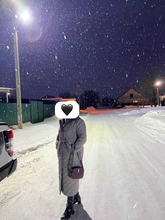 Стеганка с норковым воротником