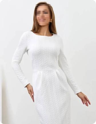 Платье белое вечернее праздничное на свадьбу и корпоратив