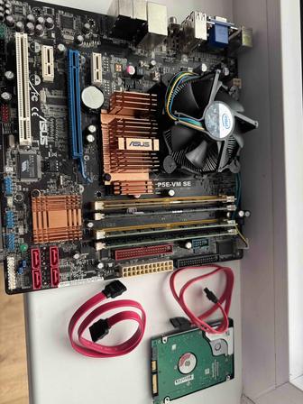 Комплект socket 775 Материнка Asus 4 Процессор двухъядерный Pentium