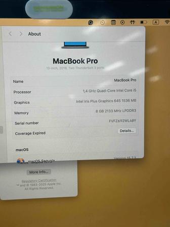 Продам Macbook Pro 2019 , 13 inch