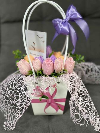 Букеты из мыла к 8 марта