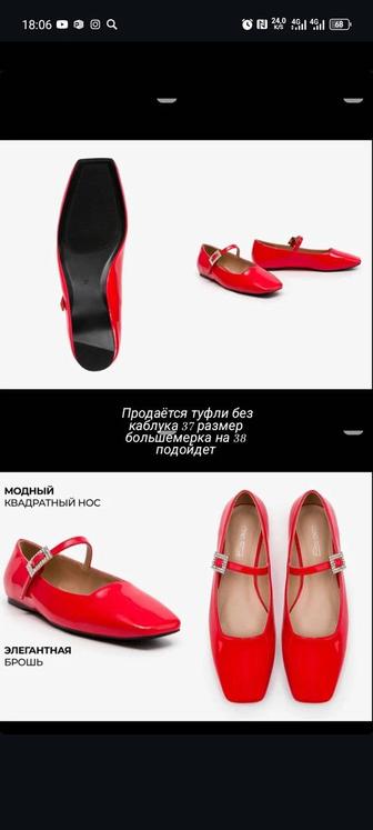 Туфли без каблука