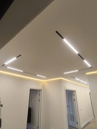 Натяжные потолки и электрика.