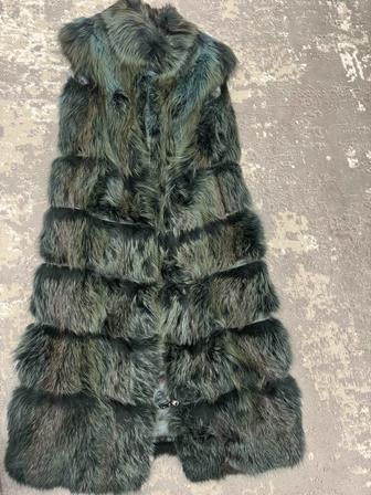 Шуба безрукавка удлиненная