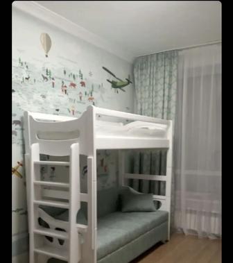 Двух ярусная кровать , 3 спальных места