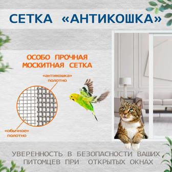 Москитные сетки Антикошка на окна и двери!