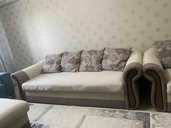 продам 3-х местный диван-кровать, кресло-кровать, пуфик Aribа б/у