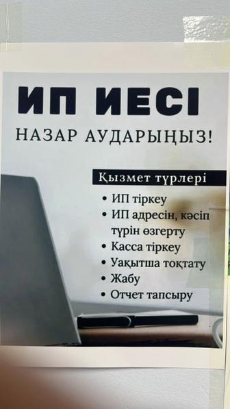Ип ашу, ИП жабу, Ип отчеттарын жасау,Ип жүргіземін!