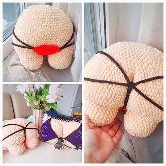 Плюшевая попка, пранк игрушка ручной работы