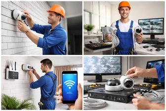 Монтаж и наладка системы видеонаблюдения, скуд, Wi-fi под ключ!