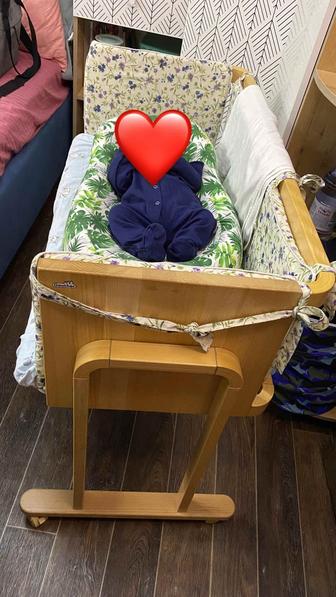 Детская кровать, манеж приставной