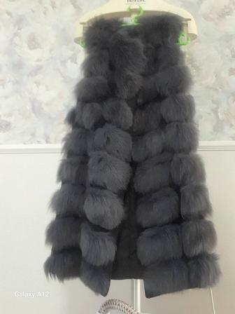 жилетка мех песец