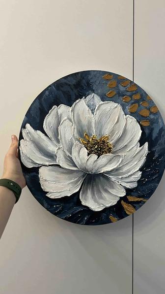 Картина маслом, цветок. Интерьерная картина