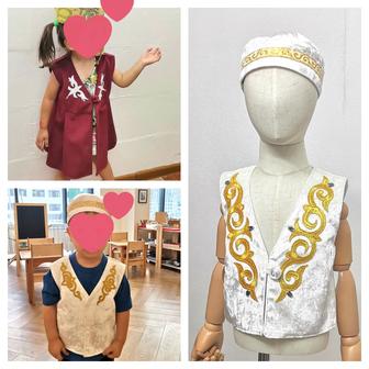 Национальный казахский жилет на мальчика на 1 и 2,5 годика