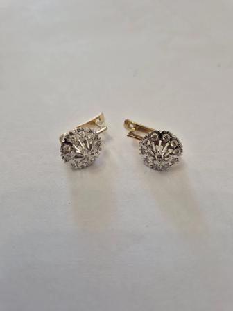 Серьги золотые с бриллианты