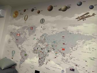 На стенная карта мира 2540 на 2650
