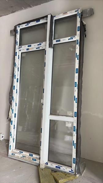 Балконная пара. Двухкамерная. Немецкая. 135см ширина (дверь 70см), h 270см