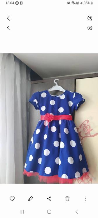 Продам детское ретро платье стиляги на девочку, платье в горошек, платье го