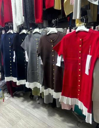 Платье трикотаж длина до колена