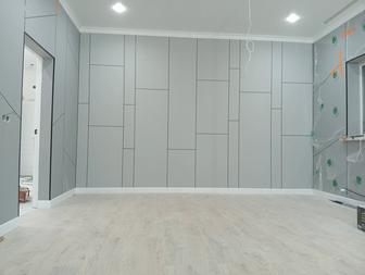 Шпон бамбук панел и ТВ.зона установка