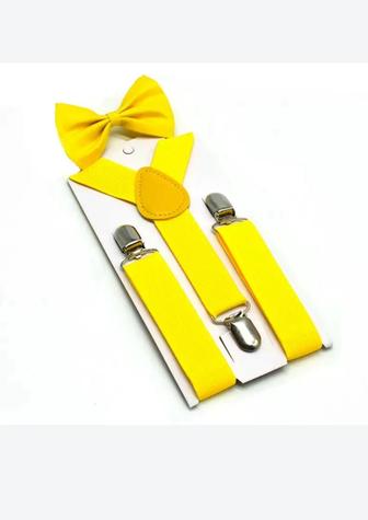 Продам подтяжки с бабочкой для мальчика в желтом цвете