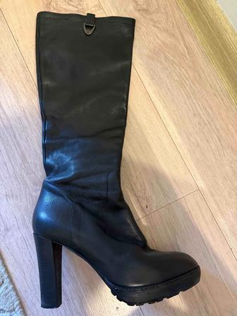 Сапоги демисезонные чистая кожа