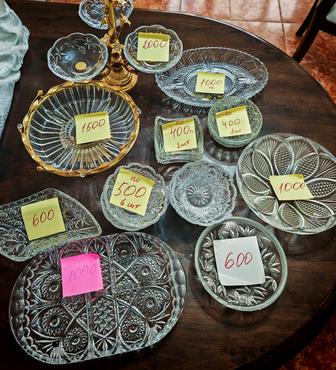 Посуда хрустальные для дома конфетницы, салатницы