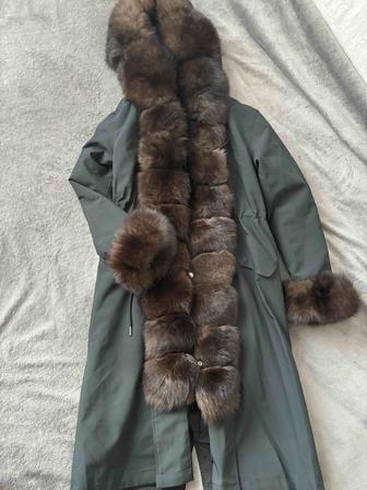 Парка с натуральным мехом