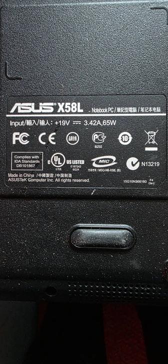 Ноутбук АSUS X58L на запчасти