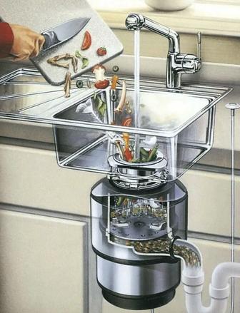 Установка любой измельчитель для раковины