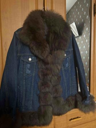 Зимняя джинсовая куртка