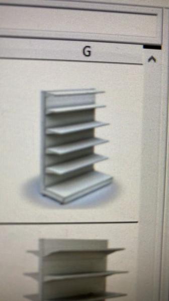 Стеллаж пристенный металический