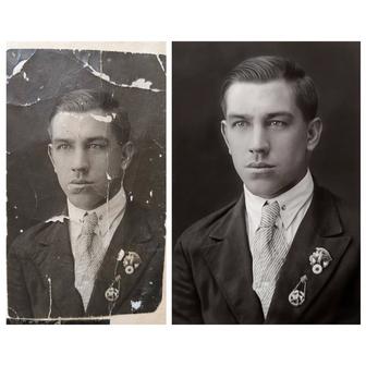 Реставрация фотографий, восстановление старых фото. Фото на памятник.