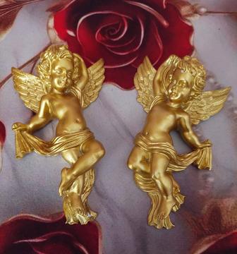 Скульптура настенная ангелочки