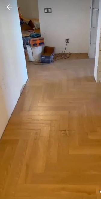 Укладка ламината, паркета плинтусов