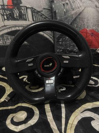 Руль игровой genius speed wheel 5 Turbo Function в идеальном состоянии