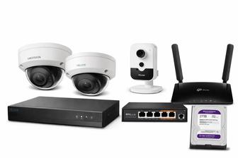 Комплект видеонаблюдения Hikvision / HiLook (4 камеры оборудование)