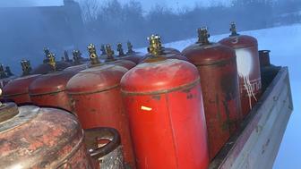 Вентильные газбаллон 20 кг с газом.Бесплатная доставка по городу.