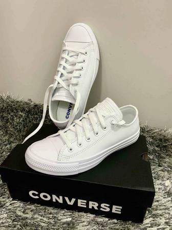 Кеды кожаные CONVERSE unisex БЕЛЫЕ!